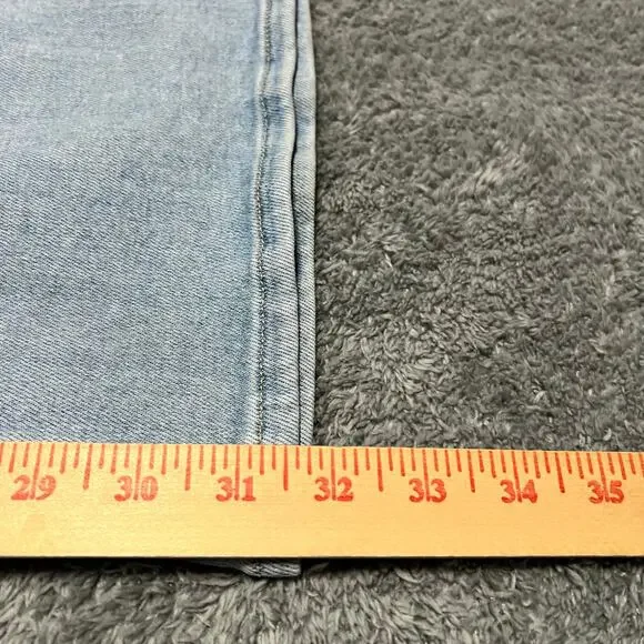Just Black Denim Jeans Womens 26 (27x32) High Rise Wide Leg Light Wash Blue - Picture 11 of 11